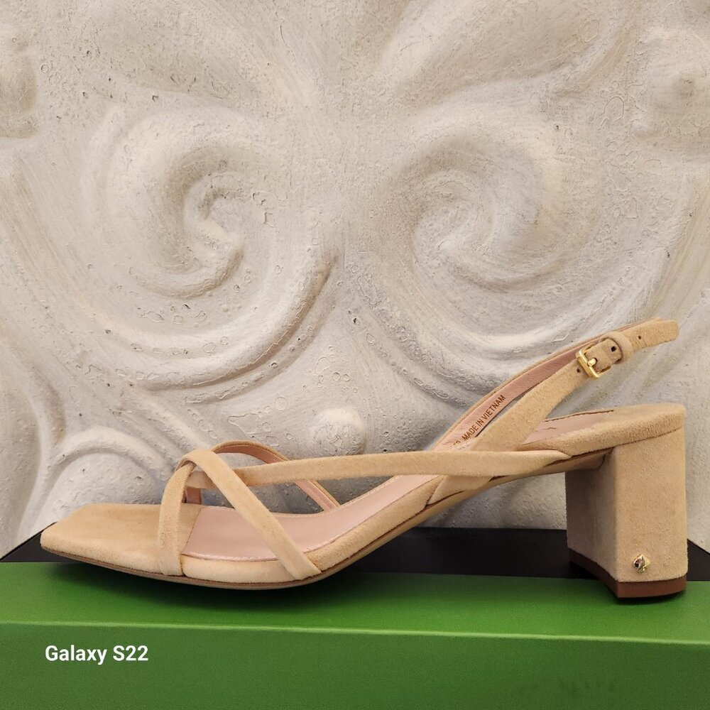 Kate Spade New York Renee Suede Block Heel Strappy Slingback Sandals Size 7.5 - Picture 2 of 10